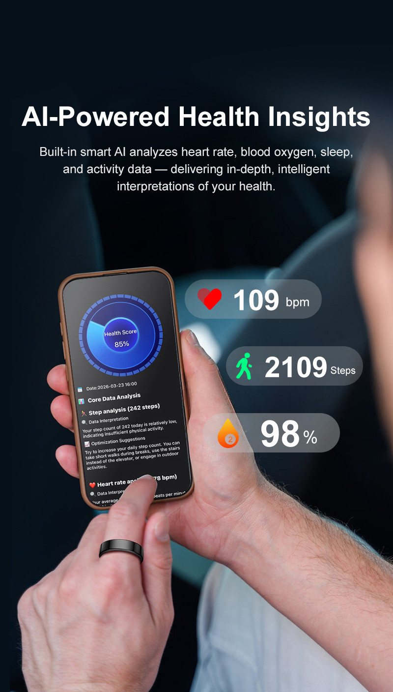 COLMI R02S AI-alapú egészségügyi elemzés mobiltelefonon